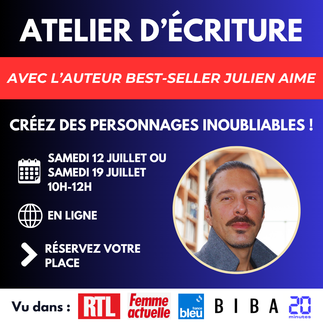 Ateliers écriture - 12 ou 19 juillet Ateliers écriture - 12 ou 19 juillet